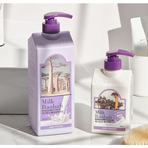 포근한 추억을 담은 향기, 밀크바오밥 바디워시 베이비파우더 향