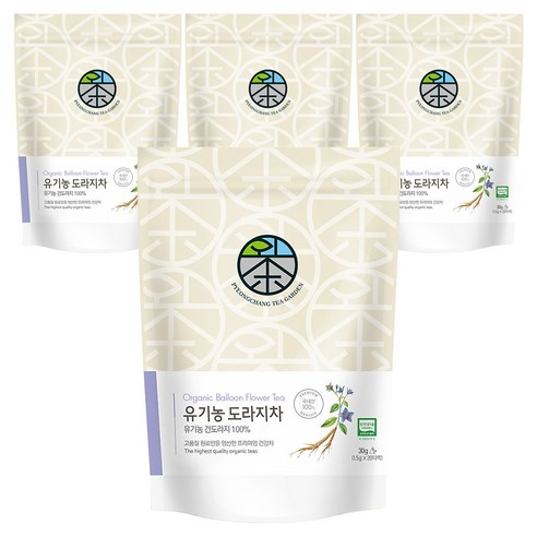평창다원 유기농 도라지차 생분해 티백, 1.5g, 20개입, 4개, 1.5g