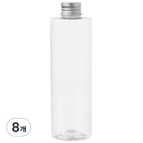 병도매닷컴 AC250 투명 음료용기 알루미늄 실버캡, 250ml, 8개