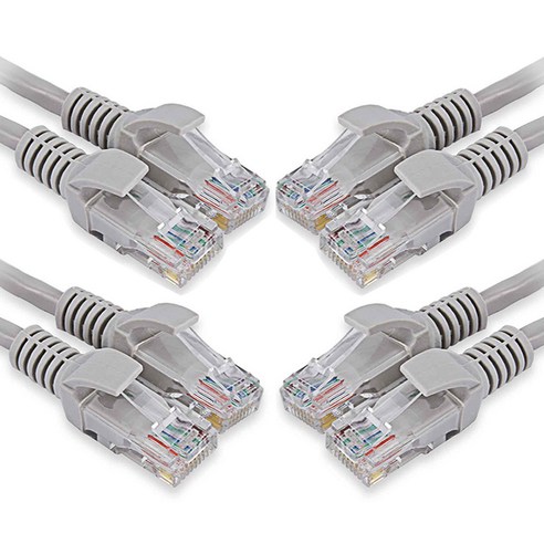 칼론 CAT6 1M 랜선 랜케이블, 그레이, 4개