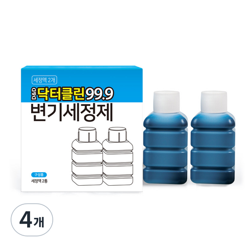 디앤디 닥터클린 99.9 리필용 변기세정액, 100ml, 4개