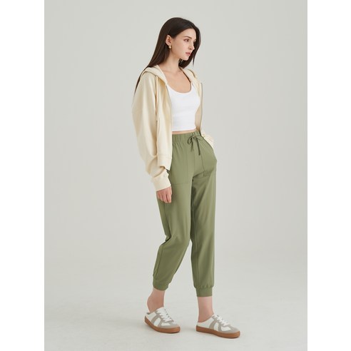 ELLE PARIS의 시원하고 편안한 여성 쿨터치 링클프리 스트레치 조거 팬츠