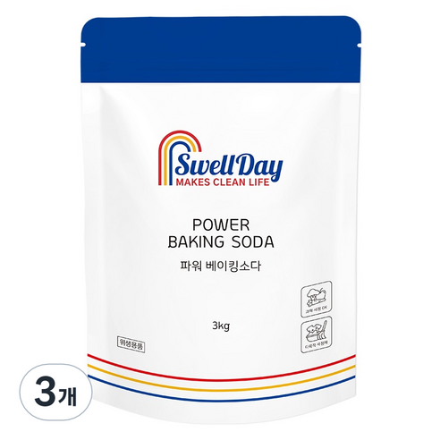 스웰데이 파워 베이킹소다, 3개, 3kg