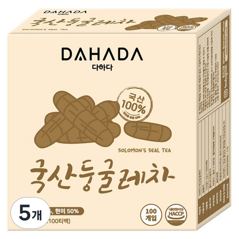 다하다 국산둥굴레차, 1.2g, 100개입, 5개