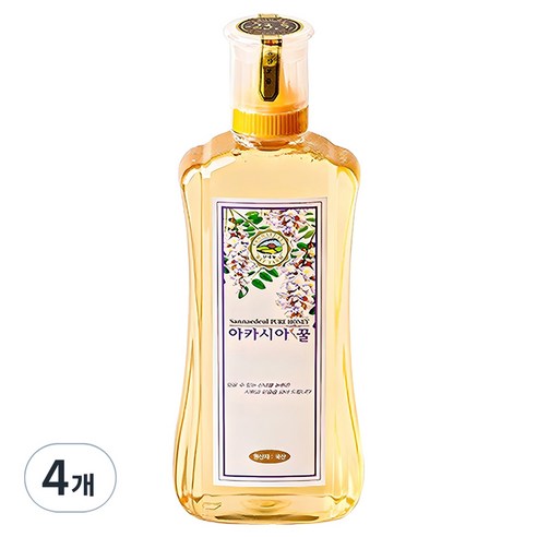 산내들농원 프리미엄 아카시아꿀, 4개, 500g