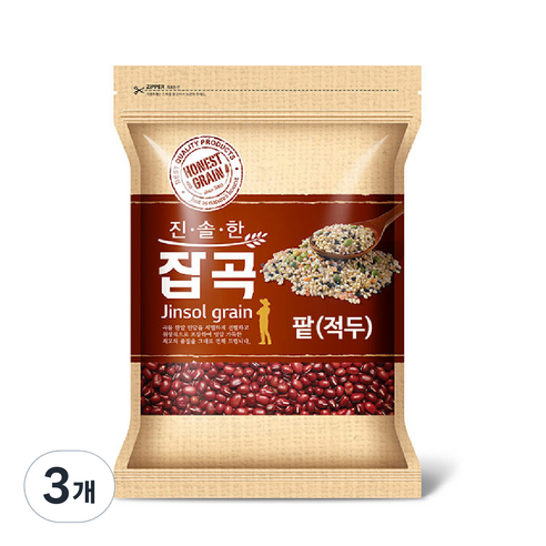 진솔그레인 국산 적두, 1kg, 3개