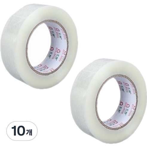 아뜰라임 박스 포장 테이프 6cm, 흰색 투명, 10개