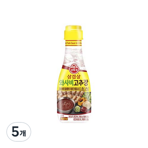 오뚜기 삼겹살 와사비 고추장소스, 290g, 5개
