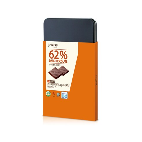 제키스 프리미엄 다크초콜릿 62%, 1개, 80g