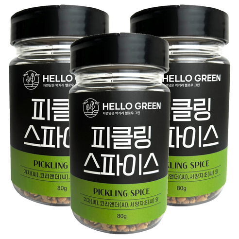 헬로우그린 피클링 스파이스, 3개, 80g