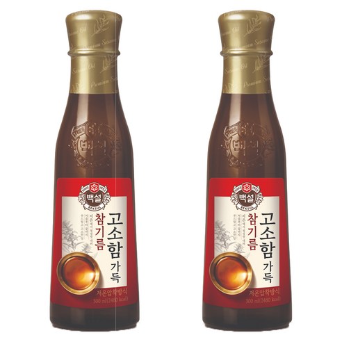 백설 고소함 가득 참기름병, 300ml, 2개