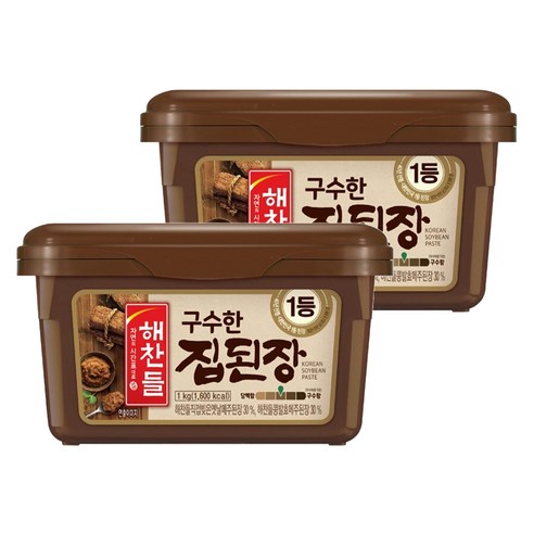 해찬들 구수한 집된장, 1kg, 2개