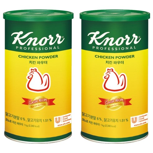 크노르 치킨파우더, 1kg, 2개