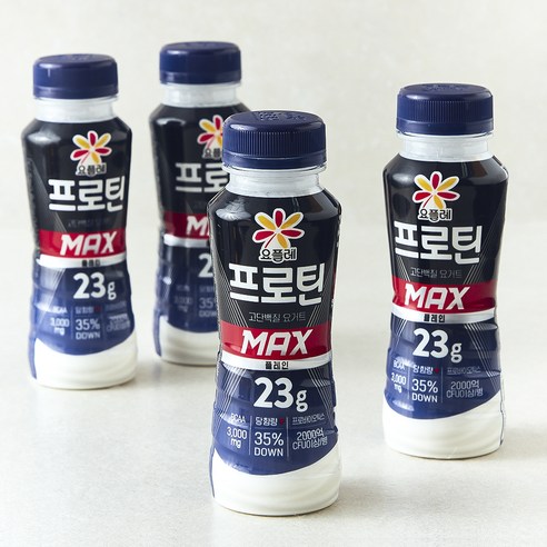 요플레 프로틴 맥스 플레인, 210ml, 4개입, 1개