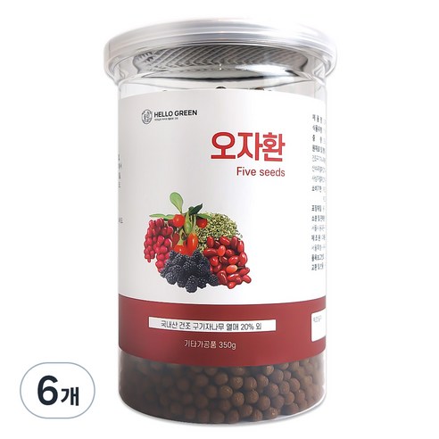 헬로우그린 오자환 통, 350g, 6개