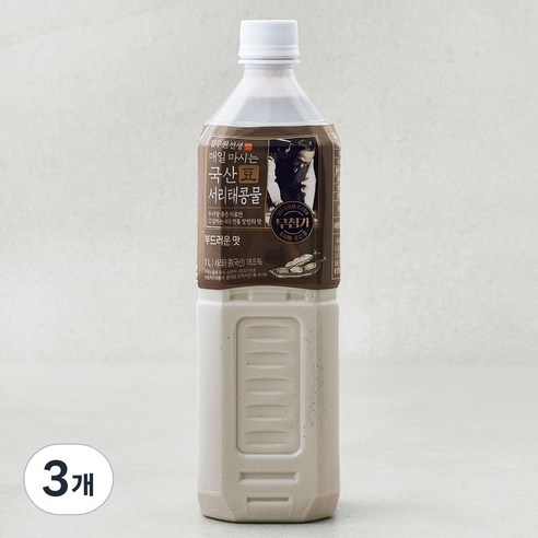 김구원선생 매일 마시는 국산 서리태콩물, 1L, 3개