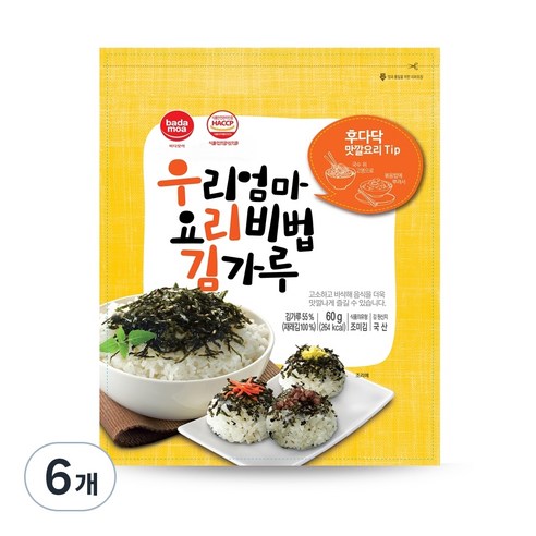 바다모아 우리엄마 요리비법 김가루, 60g, 6개