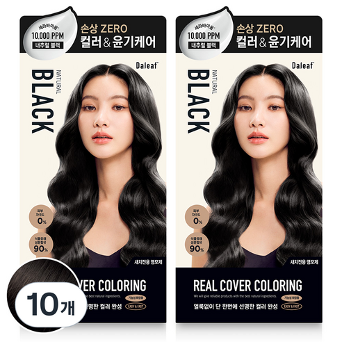 달리프 세라바이옴 컬러 리얼 새치전용 염모제 120g, 내추럴블랙, 10개