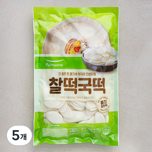 풀무원 찰 떡국떡, 1kg, 5개
