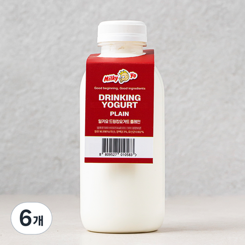 밀키요 드링킹 요거트 플레인, 500ml, 1개입, 6개