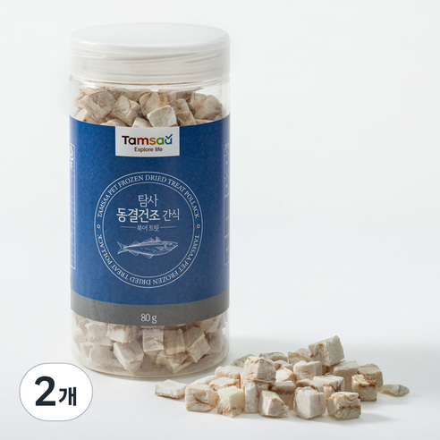 탐사 국내산 반려동물 동결건조 간식, 북어트릿, 2개