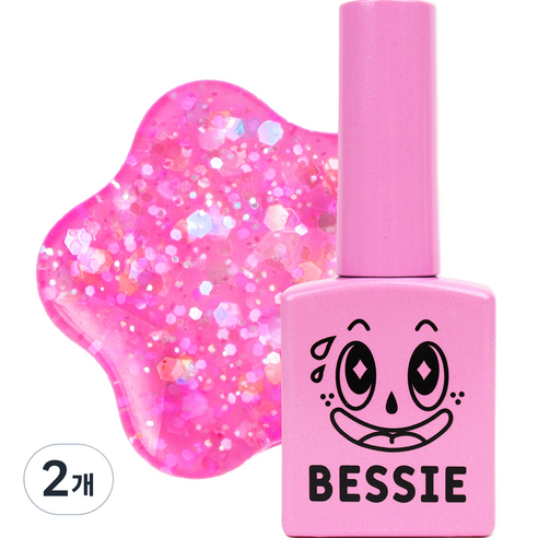 BESSIE 네온 글리터젤 네온팝 GL, GL44, 11ml, 2개