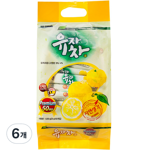 자연생각 유자차, 20g, 50개입, 6개
