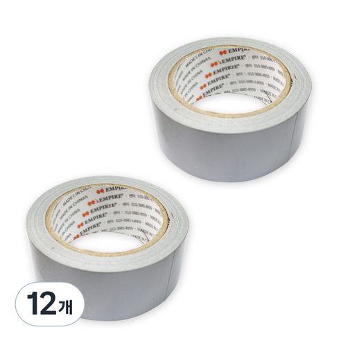 엠파이어 고급형 컬러 면테이프 48mm x 20m 회색, 12개
