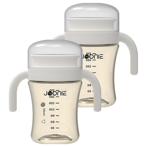 주니 360 ppsu 자기 주도 컵 210ml, 2개, 화이트