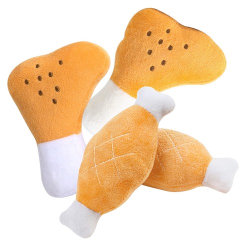 세이코코아 강아지 바베큐 장난감 4개 세트, 혼합색상, 1세트