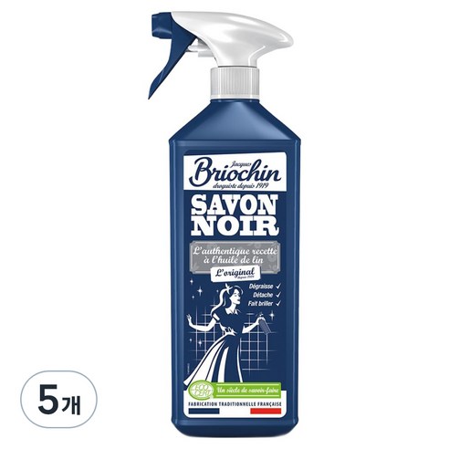 브리오신 블랙솝 사봉 느와르 다목적세정제, 750ml, 5개