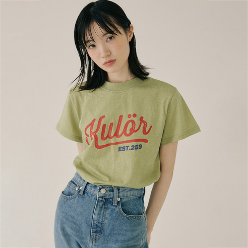 리올그 여성용 KUL PRINTING 반팔 티셔츠