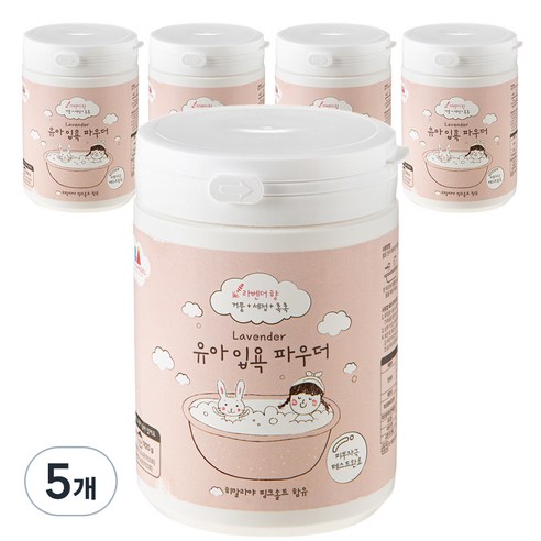 비지엔젤 유아 입욕파우더 라벤더, 500g, 5개