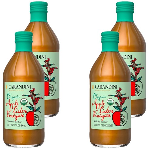 카란디니 유기농 사과식초, 500ml, 4개