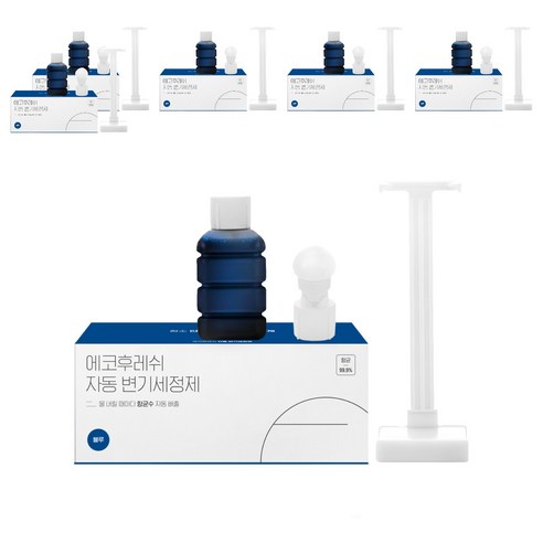 에코후레쉬 블루 자동 변기세정제 세트, 100ml, 6세트