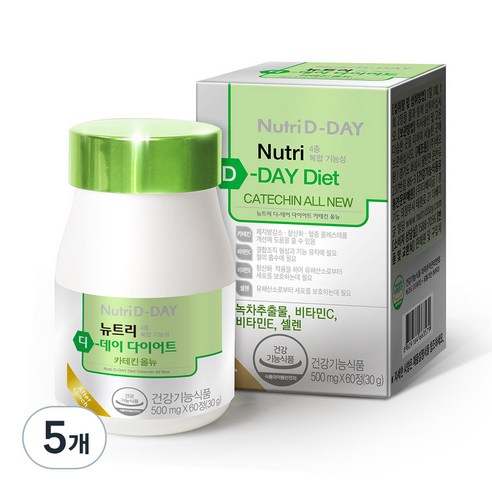 뉴트리디데이 다이어트 카테킨 올뉴, 60정, 5개