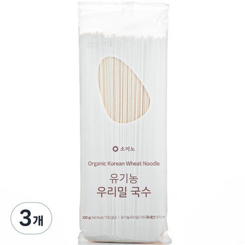 소미노 유기농 우리밀 국수, 300g, 3개