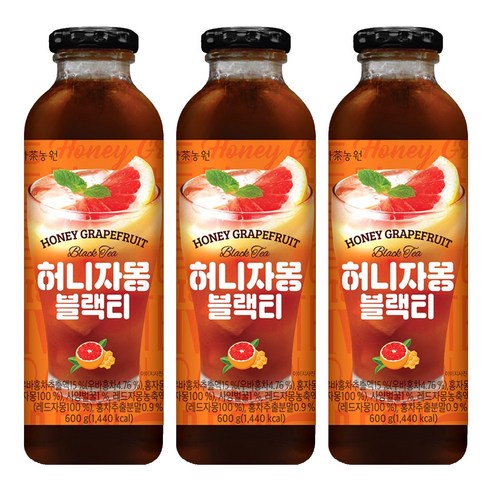 다농원 허니자몽 블랙티, 600g, 1개입, 3개