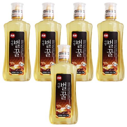 고려 사양 벌꿀, 1kg, 5개