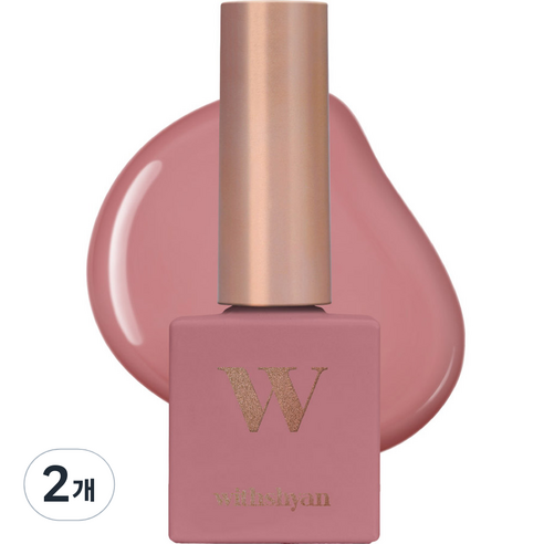 위드샨 프로페셔널 폴리쉬 컬러 위드젤 시럽젤, W24 로지핑크, 10g, 2개