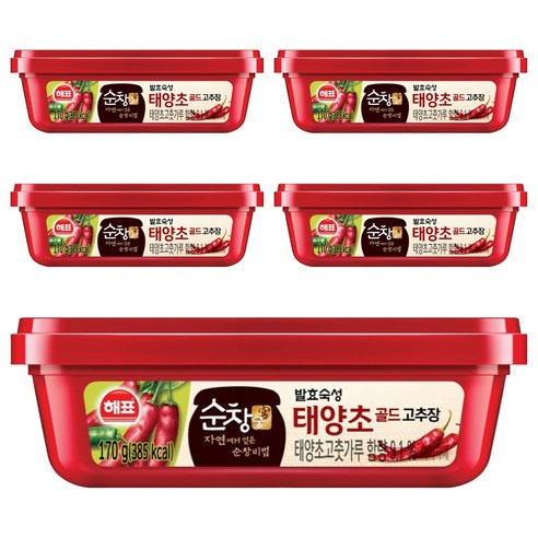 순창궁 태양초 골드 고추장, 170g, 5개