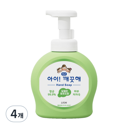 아이깨끗해 향균 폼 핸드솝 청포도향, 490ml, 4개