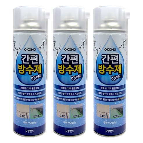 오공 간편 방수제 스프레이 투명, 3개