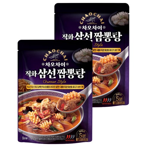 차오차이 직화 삼선 짬뽕탕, 450g, 2개