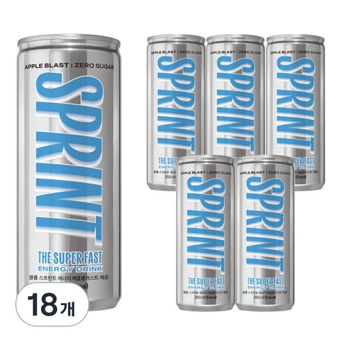 클룹 스프린트 에너지 애플블라스트 제로, 18개, 250ml