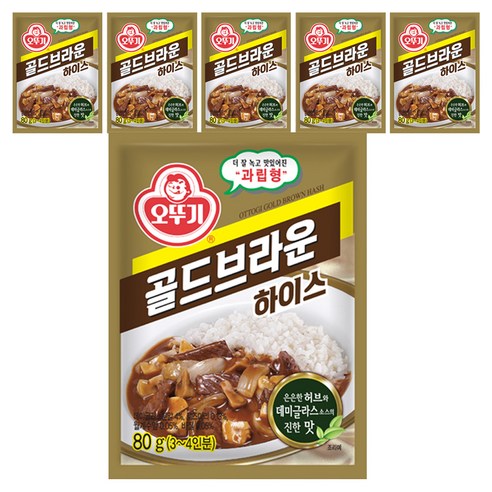 오뚜기 골드브라운 하이스, 80g, 6개
