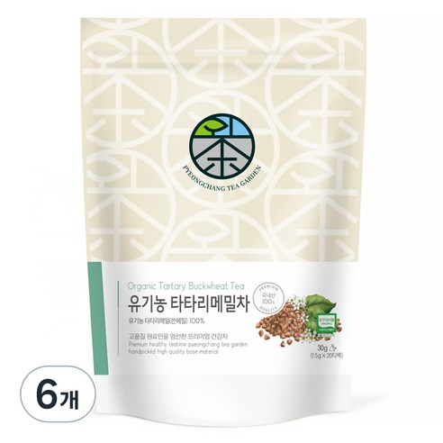평창다원 유기농 타타리 삼각티백 메밀차, 1.5g, 20개입, 6개