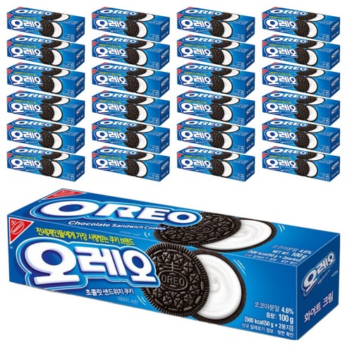 오레오 화이트 크림, 100g, 25개