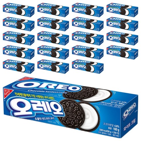 오레오 화이트 크림, 100g, 20개