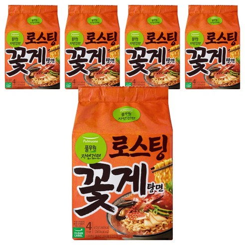 풀무원자연건면 로스팅 꽃게탕면 103g, 20개